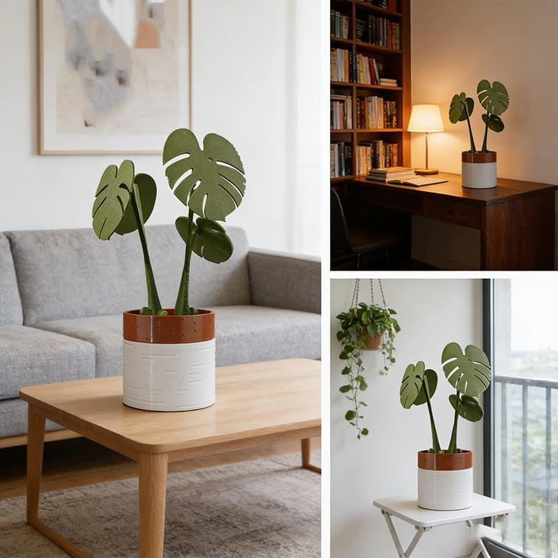 Monstera Tropical Coaster Set of 4 – Magnetic, 3D Leaf Design, Non-Slip – Coasters from Comfy Lifestyle