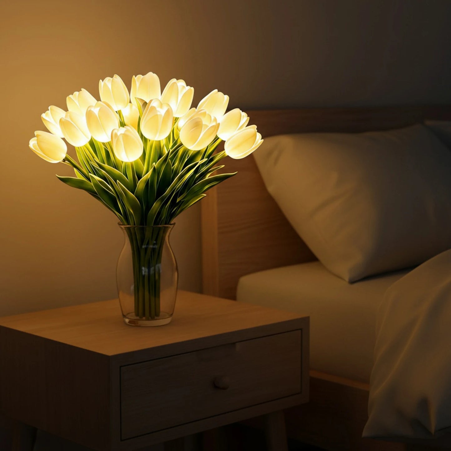 15-Piece Tulip LED Night Light Bouquet – Warm Ambient Flower Lamp for Bedroom & Bedside Decor – Lighting from Comfy Lifestyle