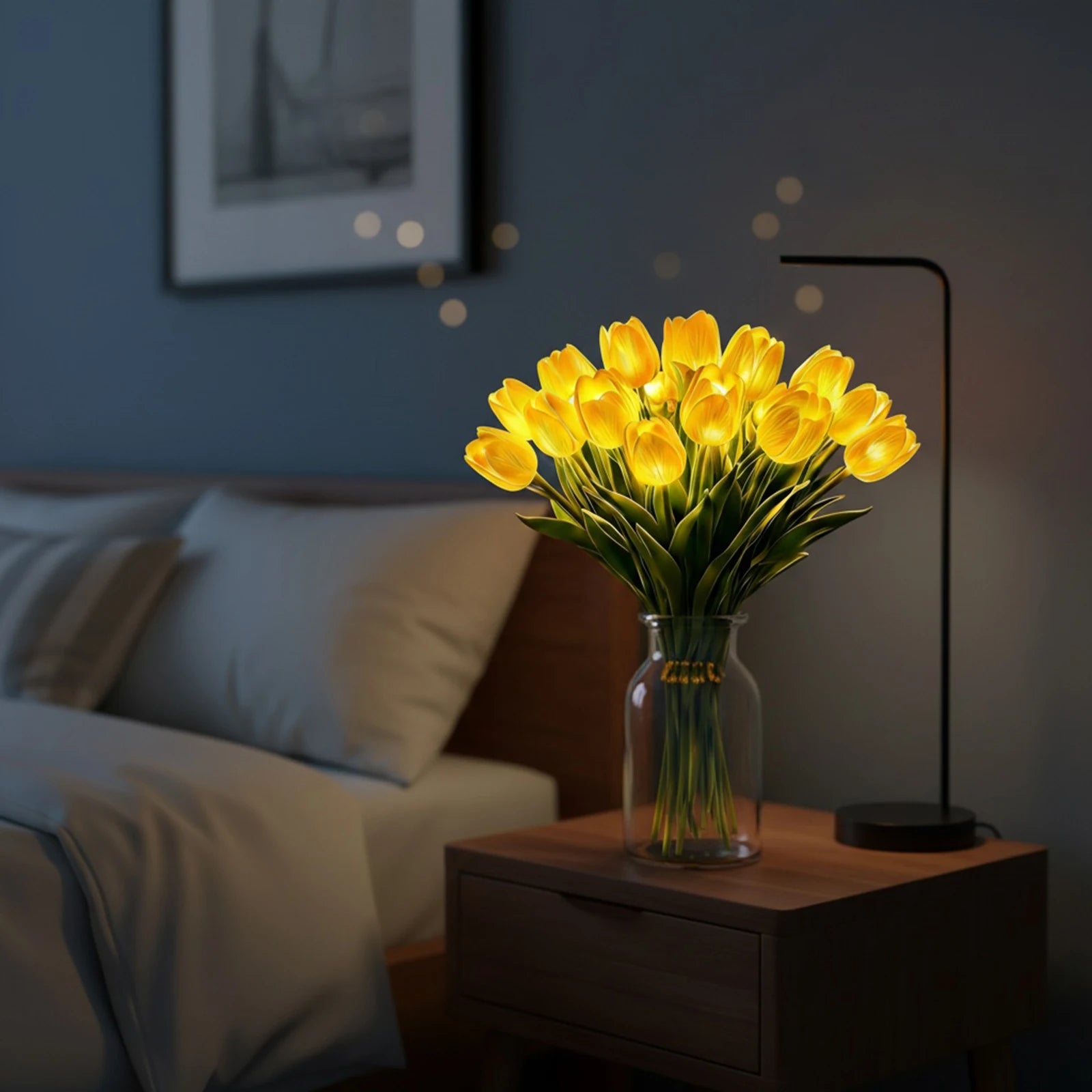 15-Piece Tulip LED Night Light Bouquet – Warm Ambient Flower Lamp for Bedroom & Bedside Decor – Lighting from Comfy Lifestyle