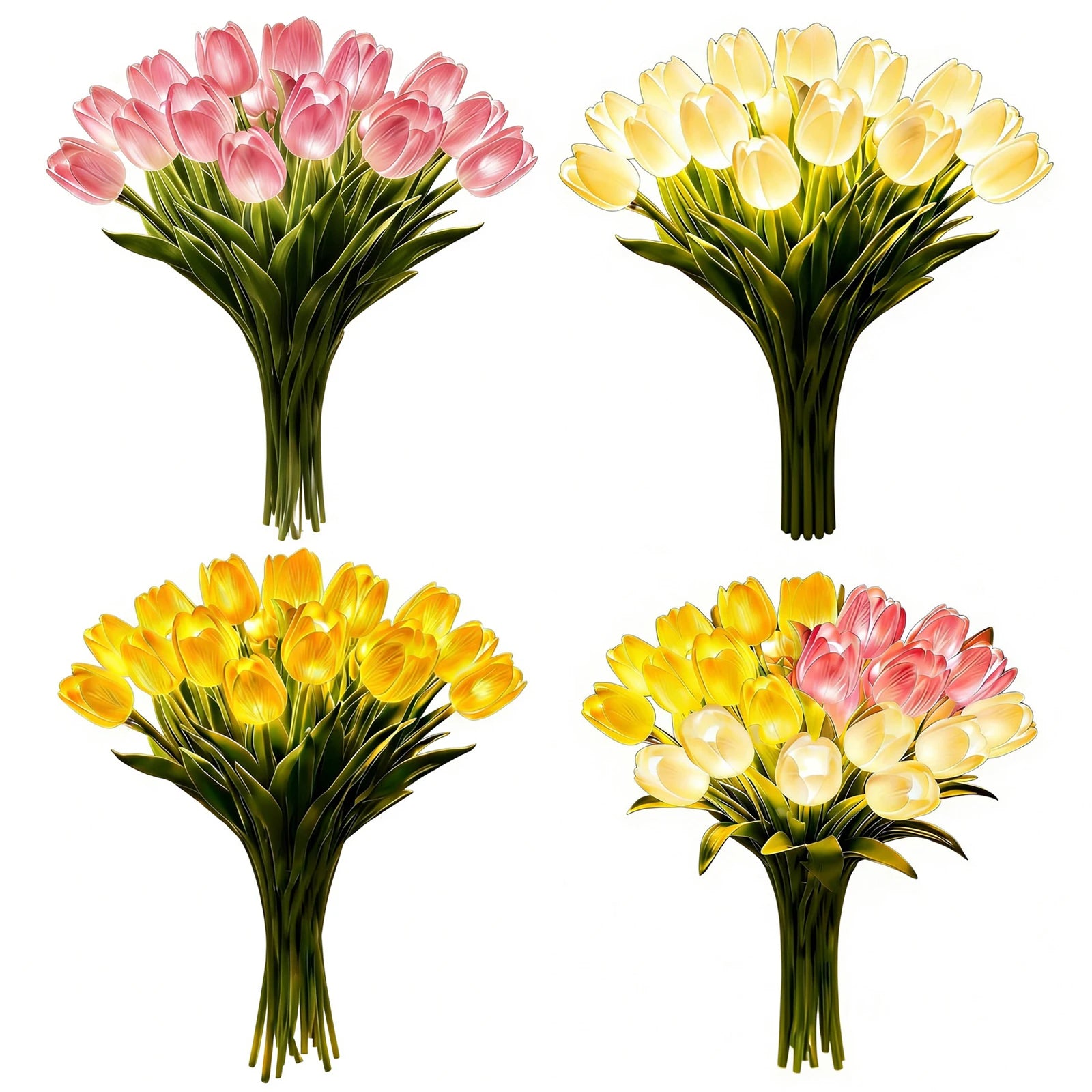 15-Piece Tulip LED Night Light Bouquet – Warm Ambient Flower Lamp for Bedroom & Bedside Decor – Lighting from Comfy Lifestyle