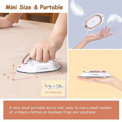 Portable Mini Travel Iron – Dual Voltage 100-240V, Heats in 30 Seconds – Irons from Comfy Lifestyle