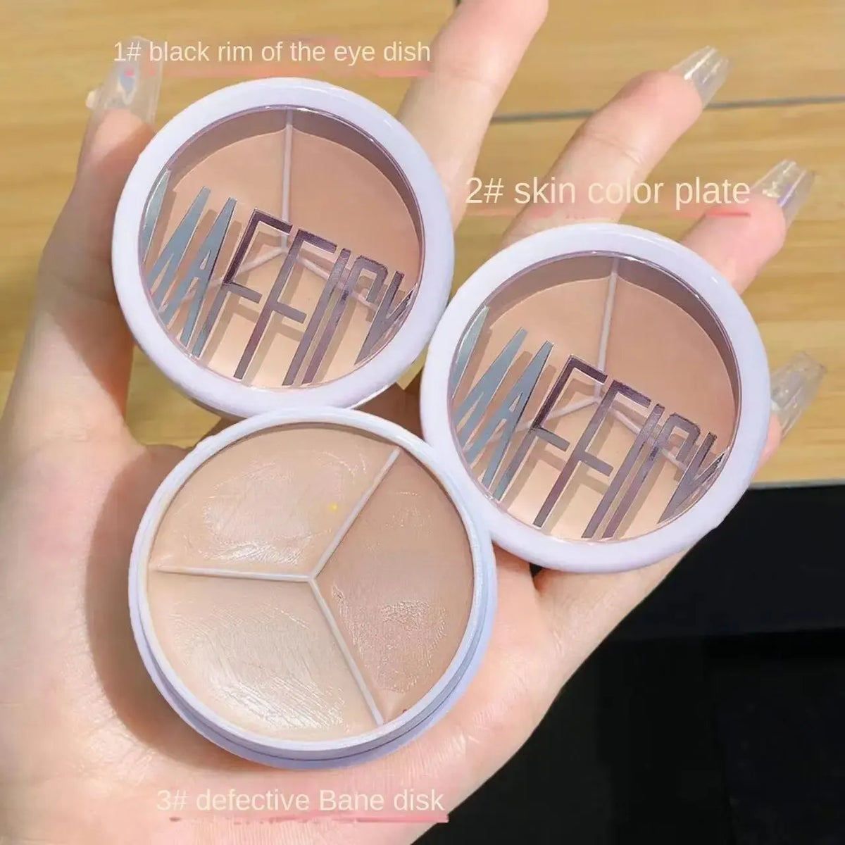 3-Color Concealer Palette | Full Coverage for Dark Circles, Blemishes & Scars
