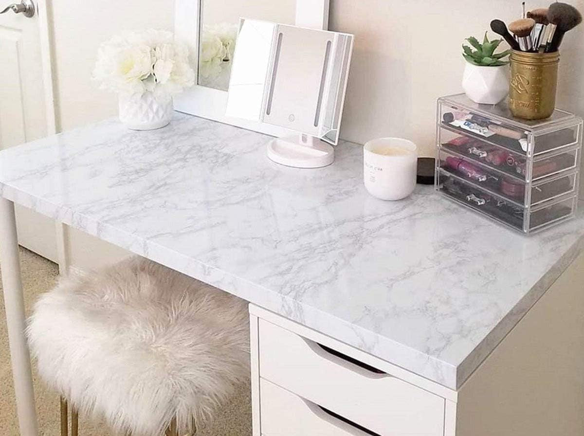 Glossy Marble Contact Paper – Peel & Stick Marble Wallpaper for Countertops & Furniture – Drawer & Shelf Liners from Comfy Lifestyle