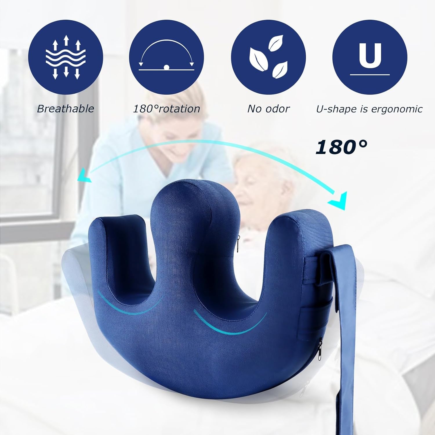 Inflatable Nursing Pillow – U-Shape Support for Nursing & Daily Care – Accessibility Equipment Accessories from Comfy Lifestyle