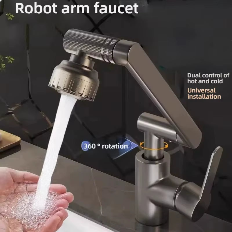 360 Degree Rotating Faucet Robotic Arm – Multi-Mode Kitchen & Bathroom – Faucets from Comfy Lifestyle