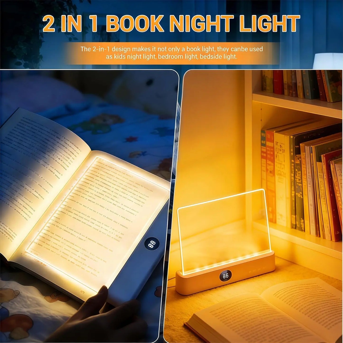 Smart LED Reading Light – Rechargeable, Dimmable Book Lamp with Auto-Off Timer – Reading Lamps from Comfy Lifestyle
