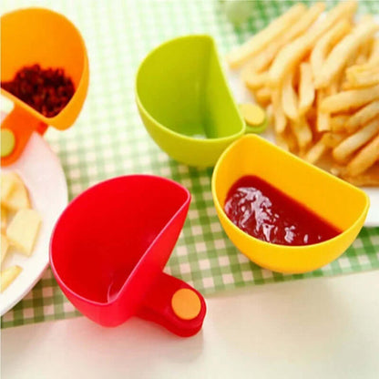 4 Piece Condiment Sauce Dish Set – Clip-On Dip Bowls for Plates, BPA-Free – Kitchen & Dining from Comfy Lifestyle