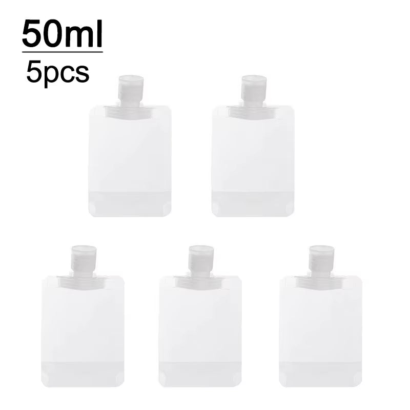 5-Piece Refillable Travel Bottle Set – 30ml, 50ml & 100ml Cosmetic Liquid Containers – Travel Bottles & Containers from Comfy Lifestyle