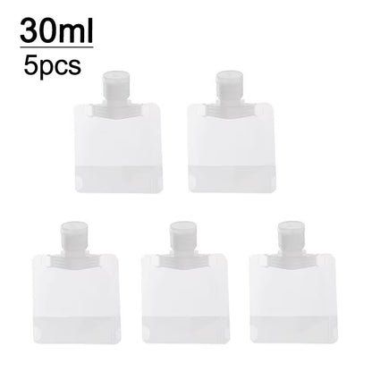 5-Piece Refillable Travel Bottle Set – 30ml, 50ml & 100ml Cosmetic Liquid Containers – Travel Bottles & Containers from Comfy Lifestyle