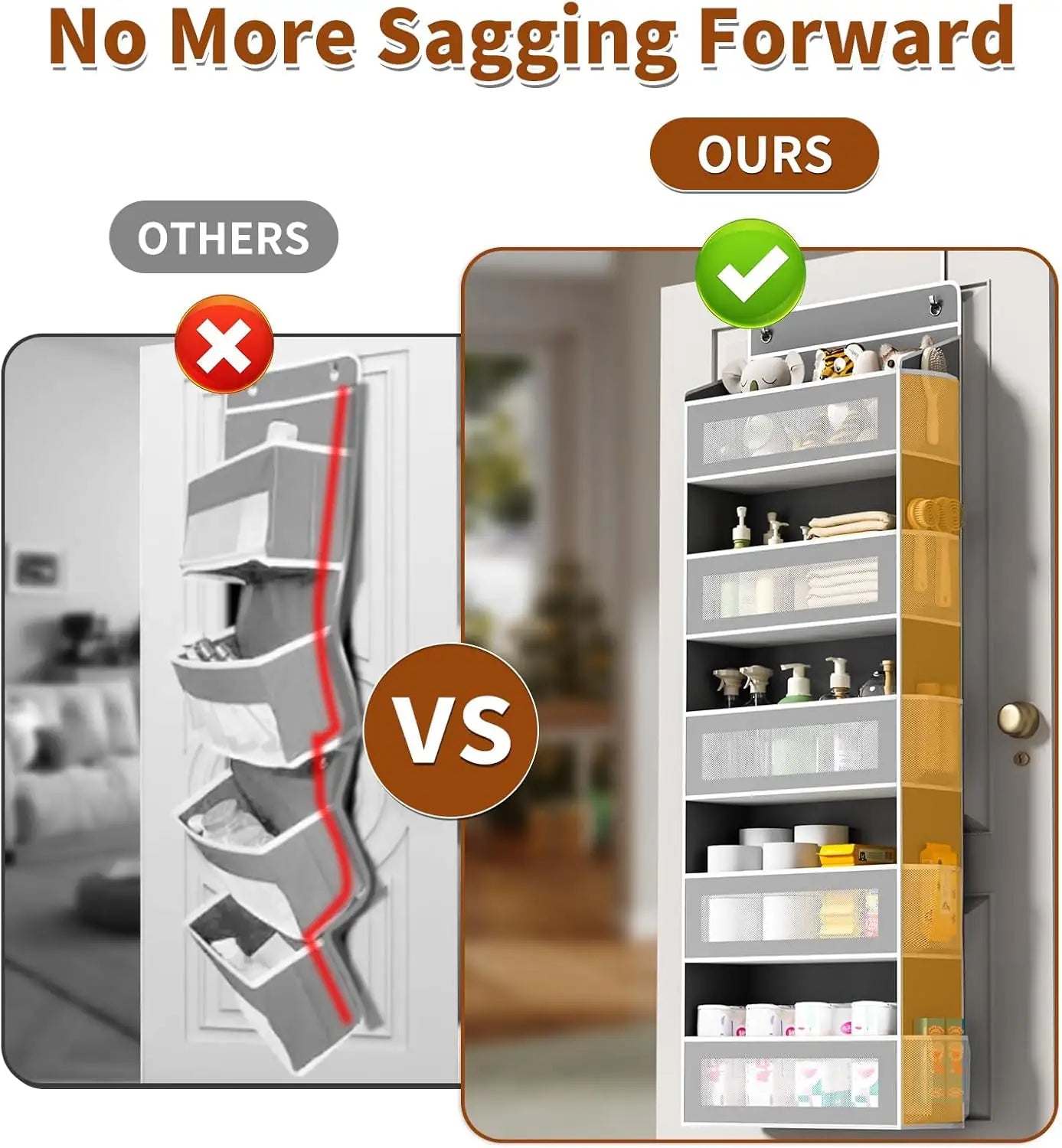5-Tier Over Door Storage Organizer – 15 Pockets, Holds Up to 44 lbs – Household Storage Caddies from Comfy Lifestyle