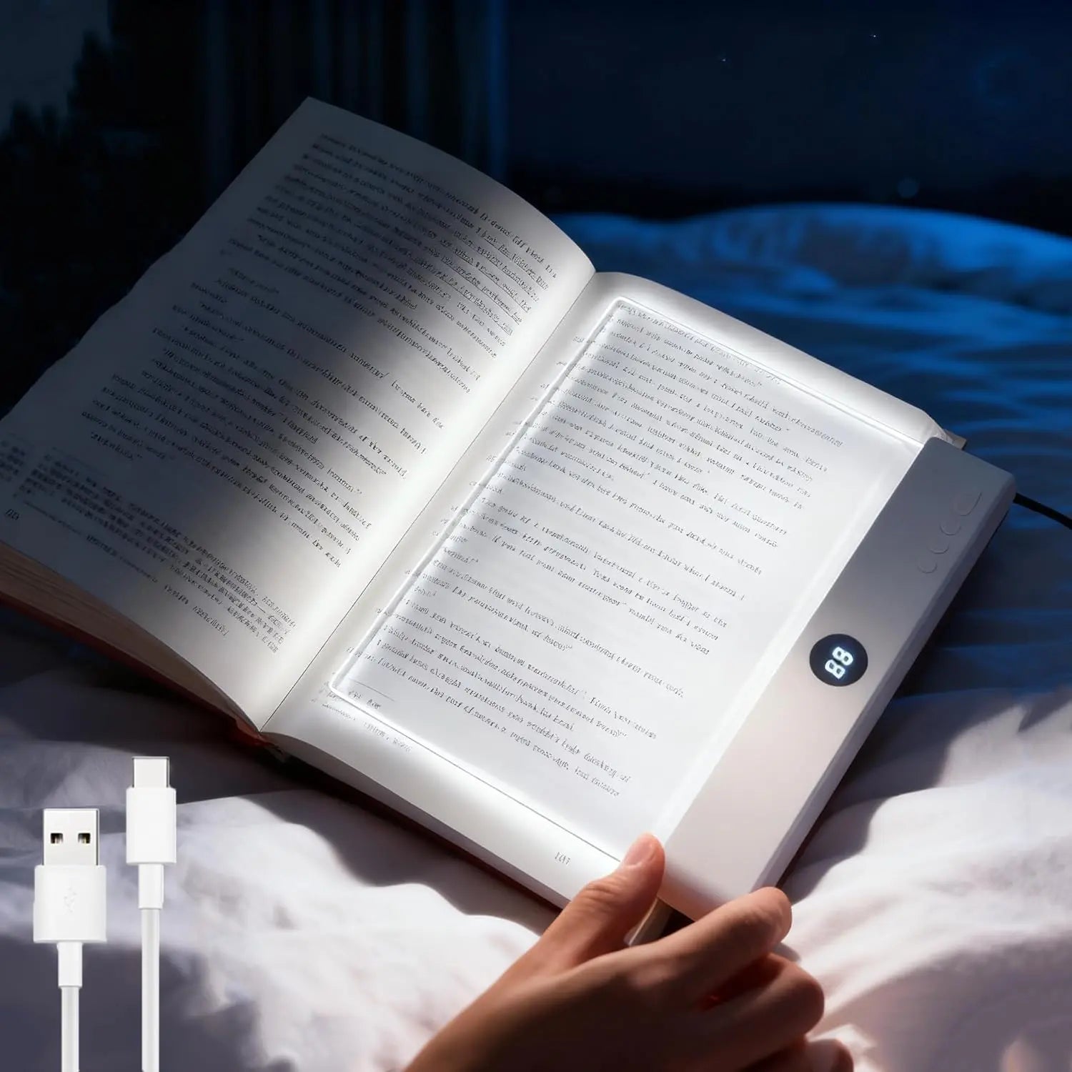 Smart LED Reading Light – Rechargeable, Dimmable Book Lamp with Auto-Off Timer – Reading Lamps from Comfy Lifestyle