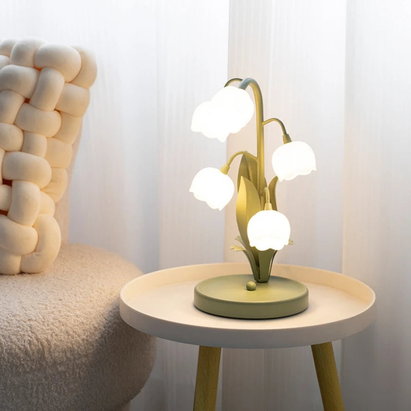 Vintage 5-Lily Floral Table Lamp – 3 Color Temperatures, G4 LED, Bedside & Living Room – Table Lamps from Comfy Lifestyle