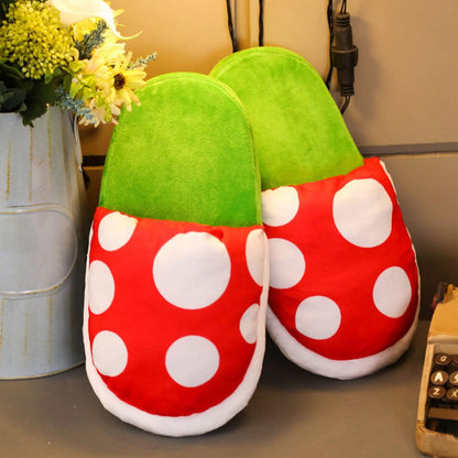 Piranha Plant Slippers with Pipe Pot Holder – Soft Flannel, One Size Fits Most – Slippers from Comfy Lifestyle