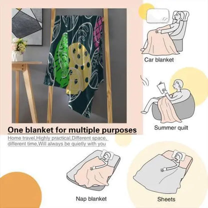 Purple Cozy Flannel Throw Blanket - Soft Plush Comfort Blanket – Throw Blankets from Comfy Lifestyle
