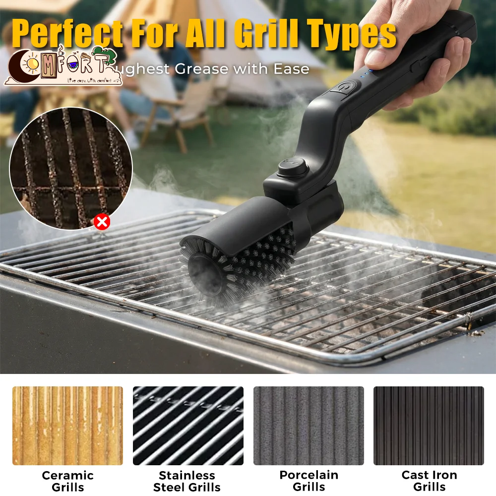 Electric Grill Brush – Cordless Rechargeable Grill Cleaner – from Comfy Lifestyle
