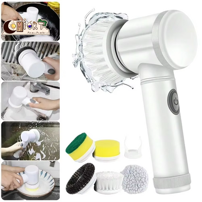Electric Scrubbing Brush – Rechargeable Power Cleaner with 5 Brushes – from Comfy Lifestyle