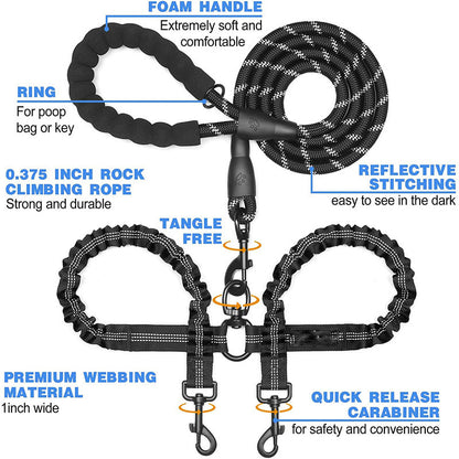 Dual Head Pet Leash Explosion-Resistant with Illuminating Features – from Comfy Lifestyle