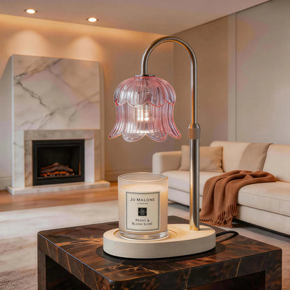 Flower-Shaped Candle Warmer Lamp with Timer - Home Decor & Aromatherapy – Candle & Oil Warmers from Comfy Lifestyle