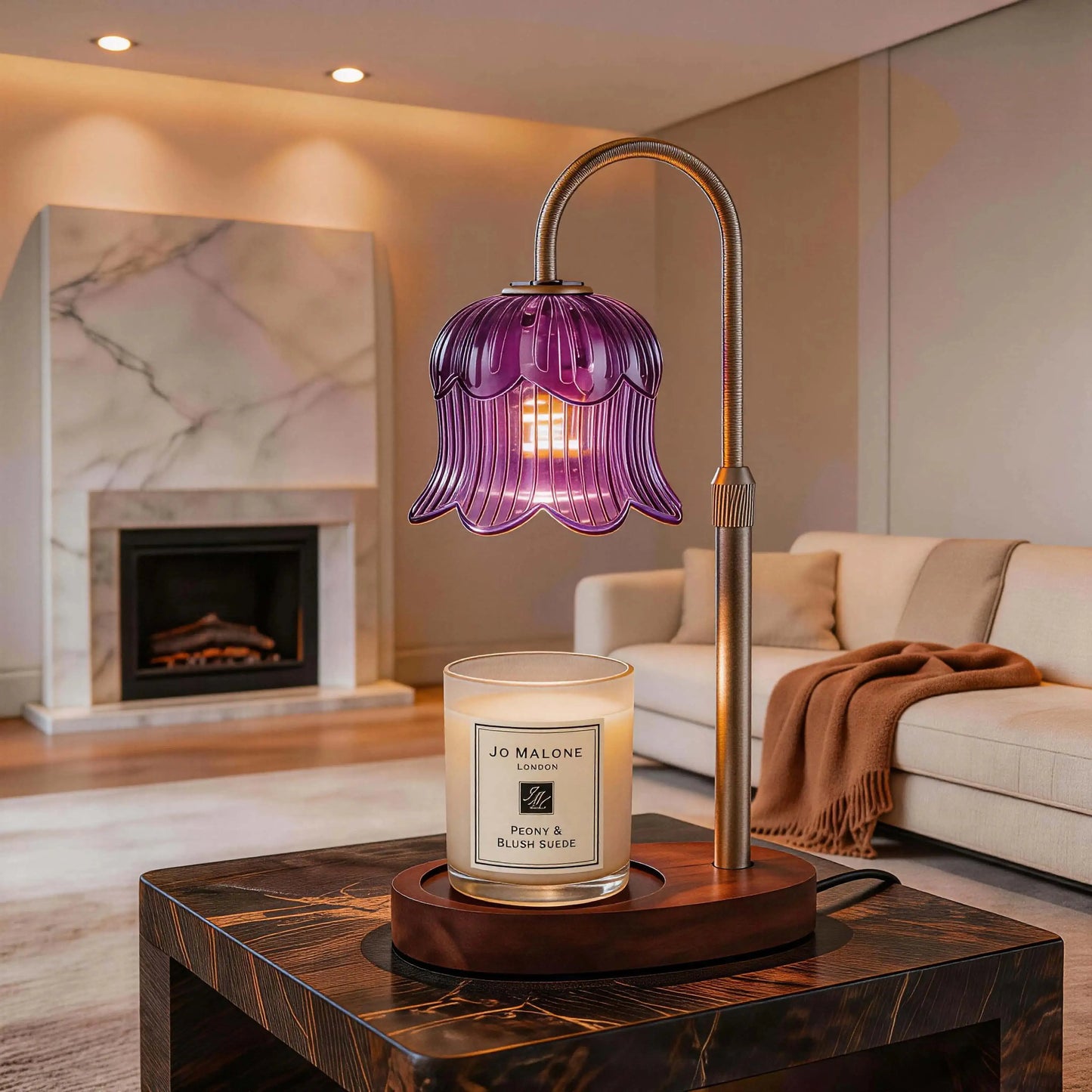 Flower-Shaped Candle Warmer Lamp with Timer - Home Decor & Aromatherapy – Candle & Oil Warmers from Comfy Lifestyle