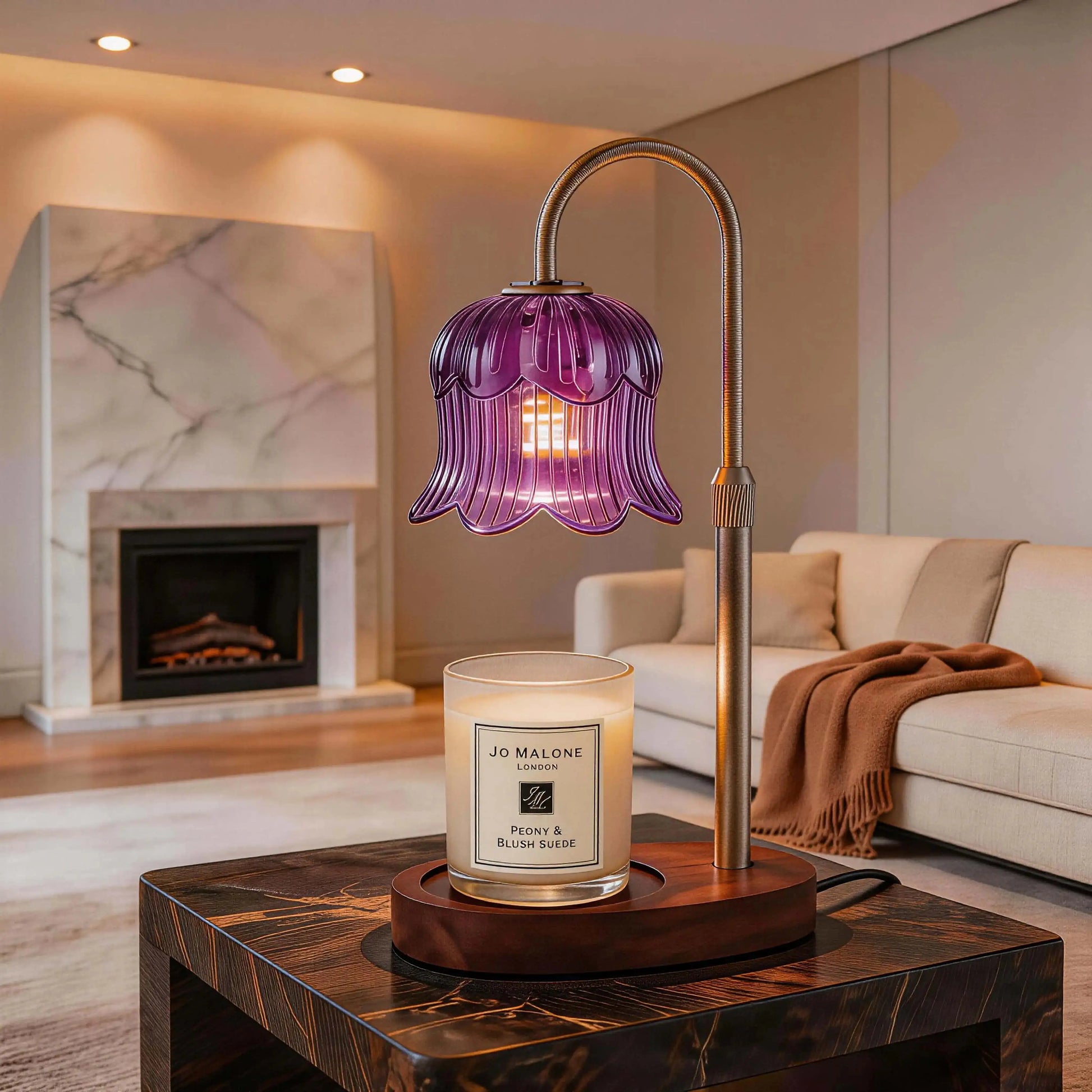 Flower-Shaped Candle Warmer Lamp with Timer - Home Decor & Aromatherapy – Candle & Oil Warmers from Comfy Lifestyle