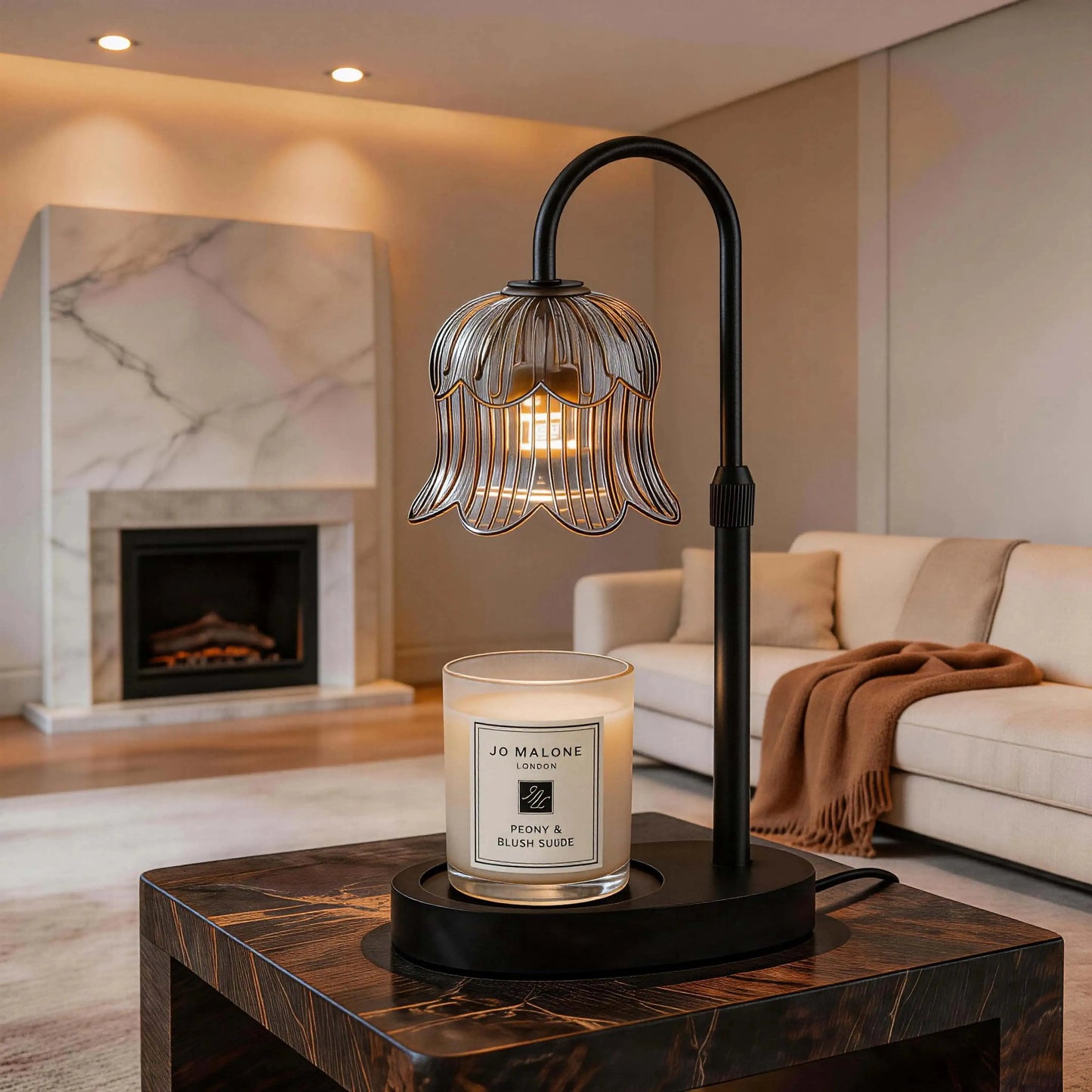 Flower-Shaped Candle Warmer Lamp with Timer - Home Decor & Aromatherapy – Candle & Oil Warmers from Comfy Lifestyle