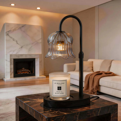 Flower-Shaped Candle Warmer Lamp with Timer - Home Decor & Aromatherapy – Candle & Oil Warmers from Comfy Lifestyle