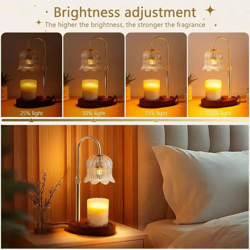 Flower-Shaped Candle Warmer Lamp with Timer - Home Decor & Aromatherapy – Candle & Oil Warmers from Comfy Lifestyle