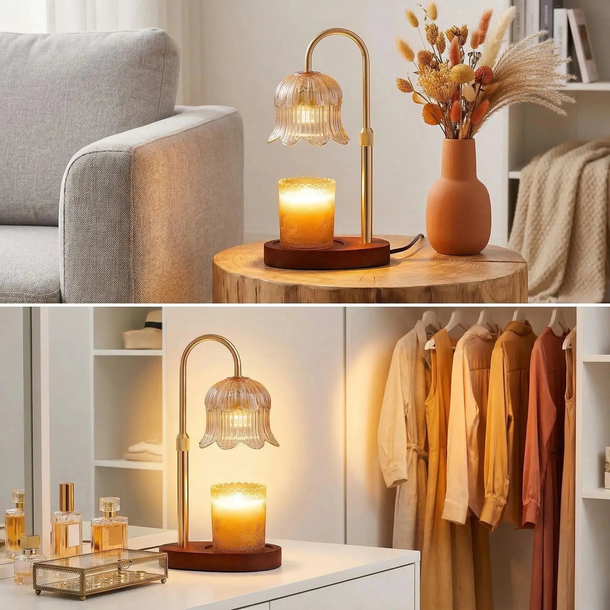 Flower-Shaped Candle Warmer Lamp with Timer - Home Decor & Aromatherapy – Candle & Oil Warmers from Comfy Lifestyle
