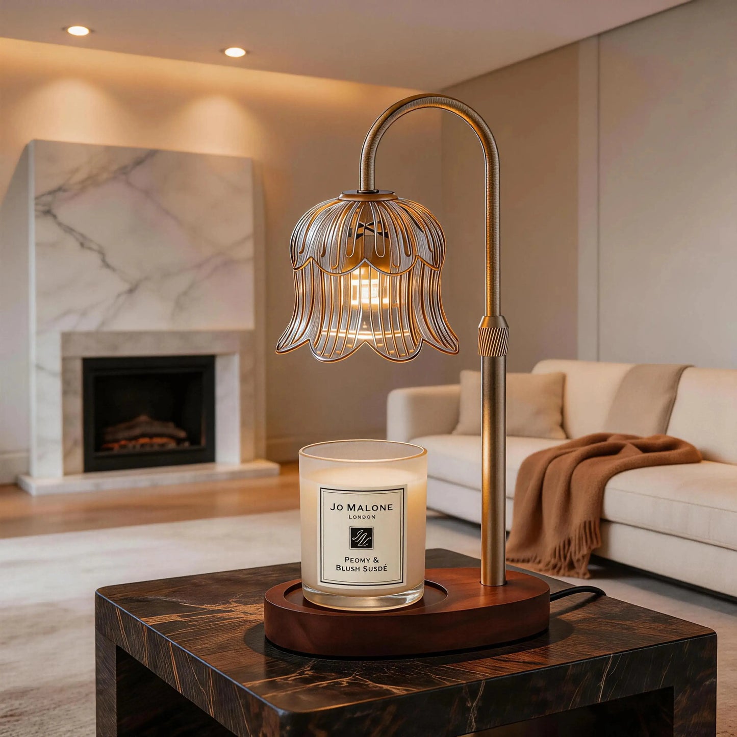 Flower-Shaped Candle Warmer Lamp with Timer - Home Decor & Aromatherapy – Candle & Oil Warmers from Comfy Lifestyle