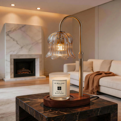 Flower-Shaped Candle Warmer Lamp with Timer - Home Decor & Aromatherapy – Candle & Oil Warmers from Comfy Lifestyle