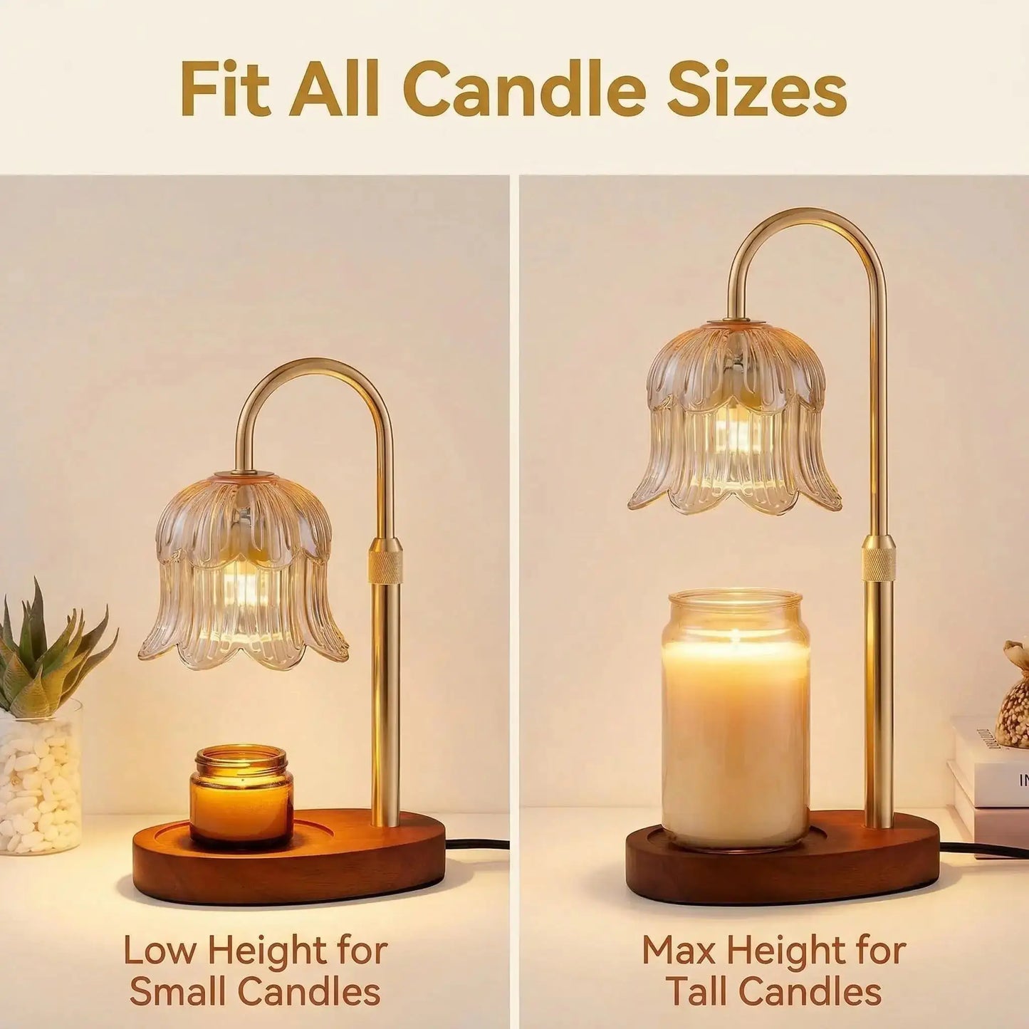 Flower-Shaped Candle Warmer Lamp with Timer - Home Decor & Aromatherapy – Candle & Oil Warmers from Comfy Lifestyle