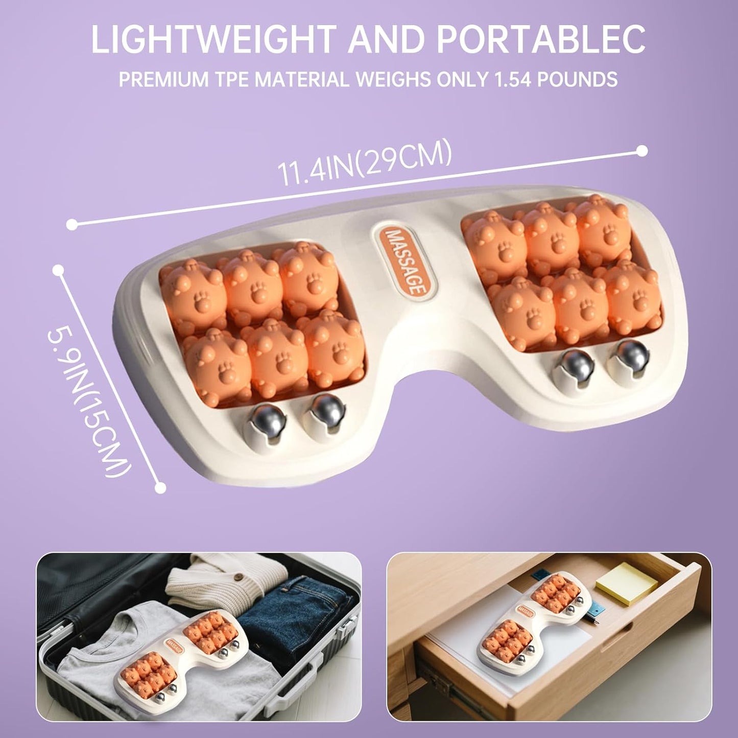 Foot Massage Roller – Cat Claw Reflexology Tool for Muscle Relief – Manual Massage Tools from Comfy Lifestyle