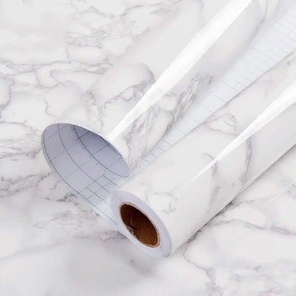 Glossy Marble Contact Paper – Peel & Stick Marble Wallpaper for Countertops & Furniture – Drawer & Shelf Liners from Comfy Lifestyle