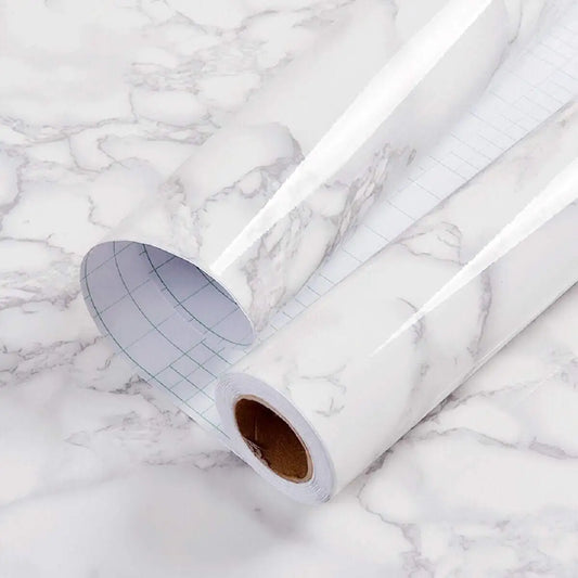 Glossy Marble Contact Paper – Peel & Stick Marble Wallpaper for Countertops & Furniture – Drawer & Shelf Liners from Comfy Lifestyle