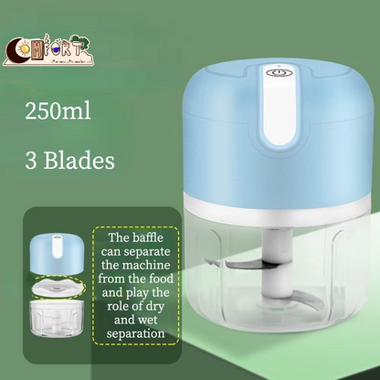 Mini Electric Food Chopper & Processor – Multifunction, USB Rechargeable Garlic, Vegetable & Meat Processor – from Comfy Lifestyle