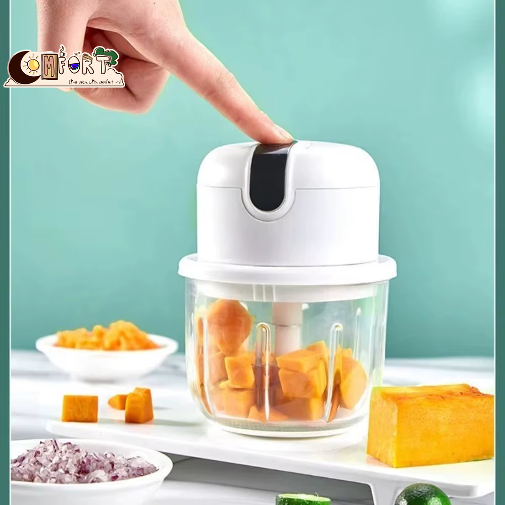 Mini Electric Food Chopper & Processor – Multifunction, USB Rechargeable Garlic, Vegetable & Meat Processor – from Comfy Lifestyle