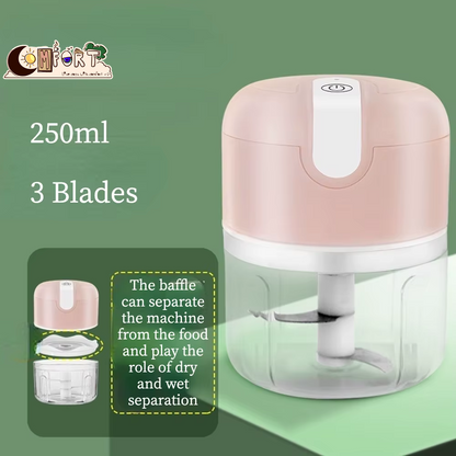 Mini Electric Food Chopper & Processor – Multifunction, USB Rechargeable Garlic, Vegetable & Meat Processor – from Comfy Lifestyle