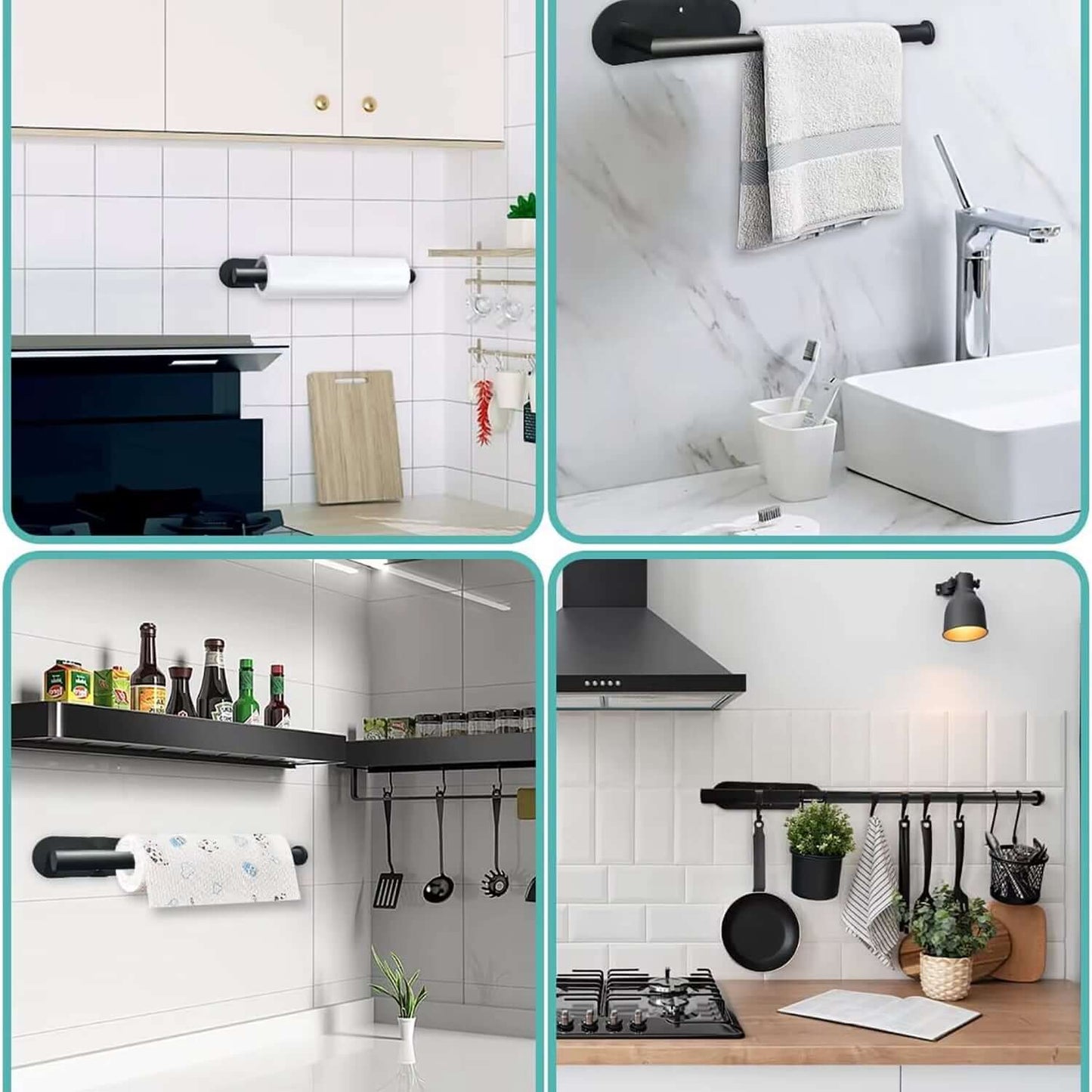 No Drill Paper Towel Holder – Strong Adhesive, Wall Mounted – Paper Towel Holders from Comfy Lifestyle