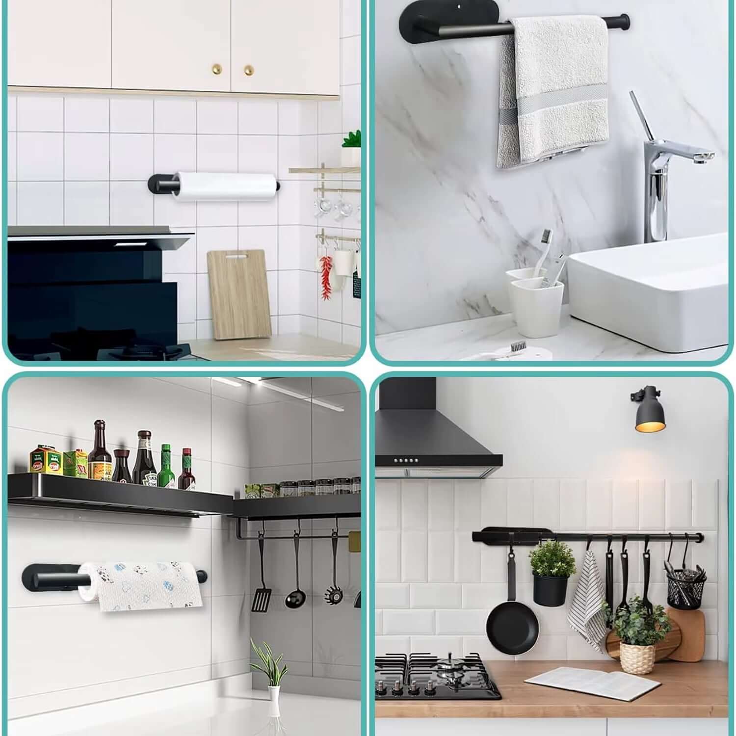 No Drill Paper Towel Holder – Strong Adhesive, Wall Mounted – Paper Towel Holders from Comfy Lifestyle