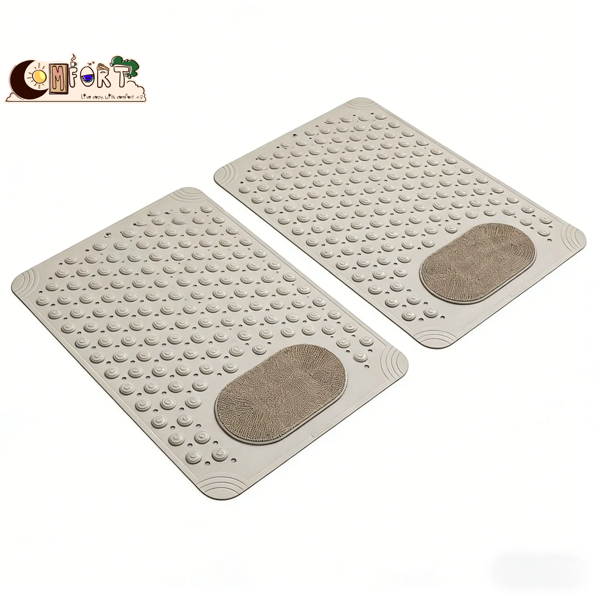 Non Slip Shower Mat for Bathtub, Foot Massage Bath Mat with Drainage – from Comfy Lifestyle