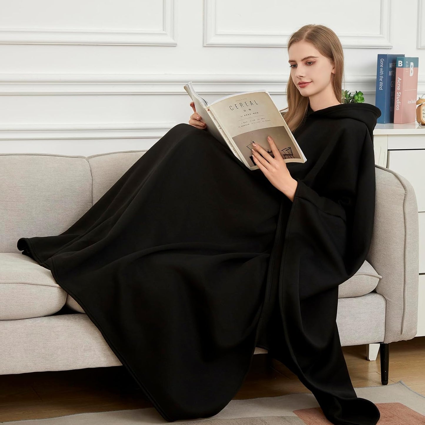 Oversized Blanket Hoodie – Loose Calming Cloak Sweatshirt, Unisex One Size – Hoodies from Comfy Lifestyle
