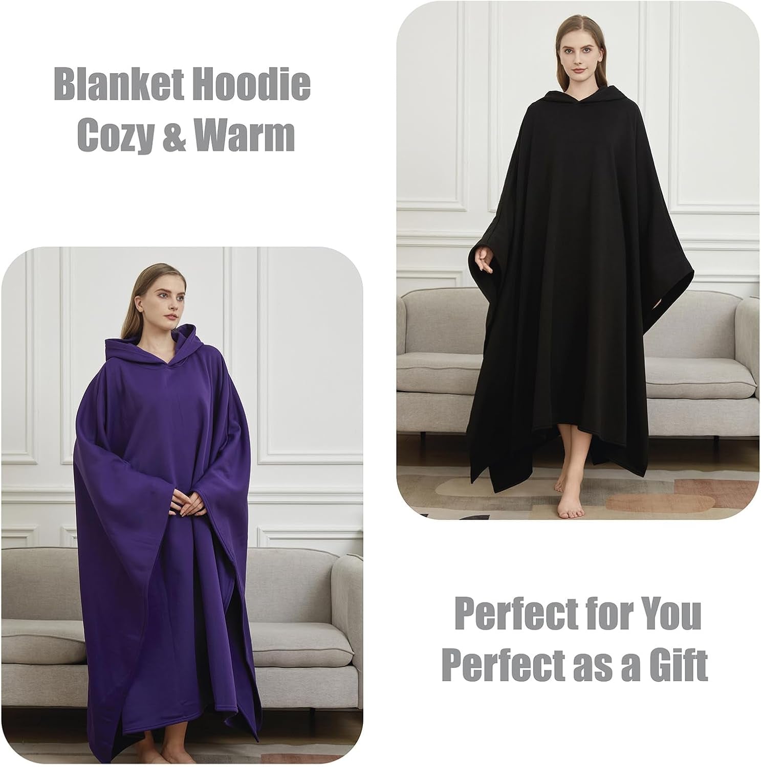Oversized Blanket Hoodie – Loose Calming Cloak Sweatshirt, Unisex One Size – Hoodies from Comfy Lifestyle