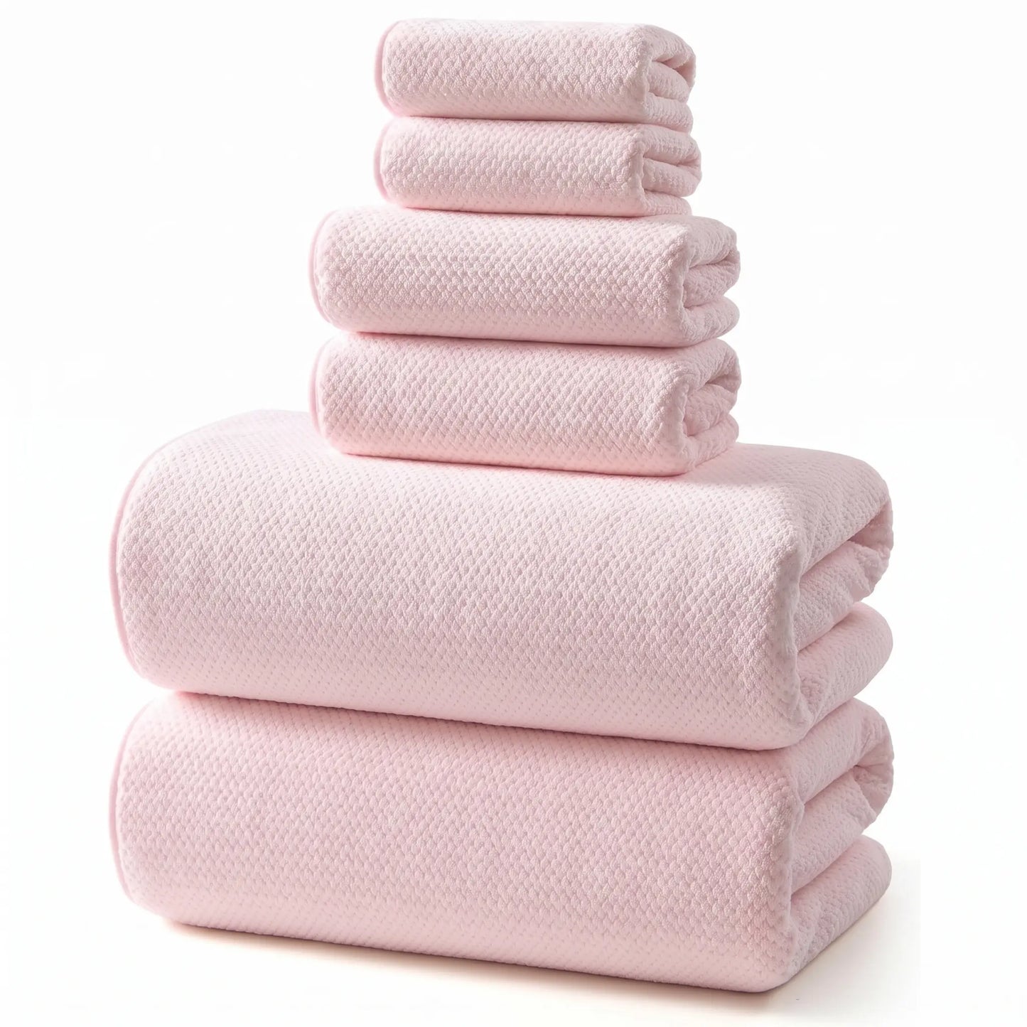 REDKISS 6-Piece Black Towel Set – Ultra-Soft Microfiber, Quick-Dry, Lint-Free – Bath Towels & Washcloths from Comfy Lifestyle