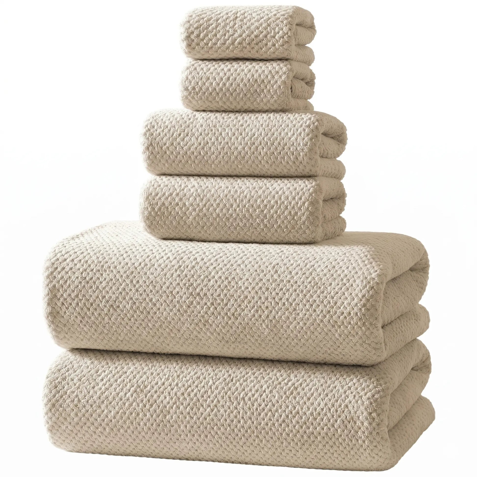 REDKISS 6-Piece Black Towel Set – Ultra-Soft Microfiber, Quick-Dry, Lint-Free – Bath Towels & Washcloths from Comfy Lifestyle