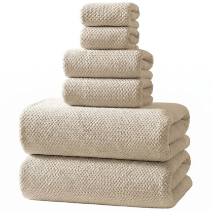 REDKISS 6-Piece Black Towel Set – Ultra-Soft Microfiber, Quick-Dry, Lint-Free – Bath Towels & Washcloths from Comfy Lifestyle