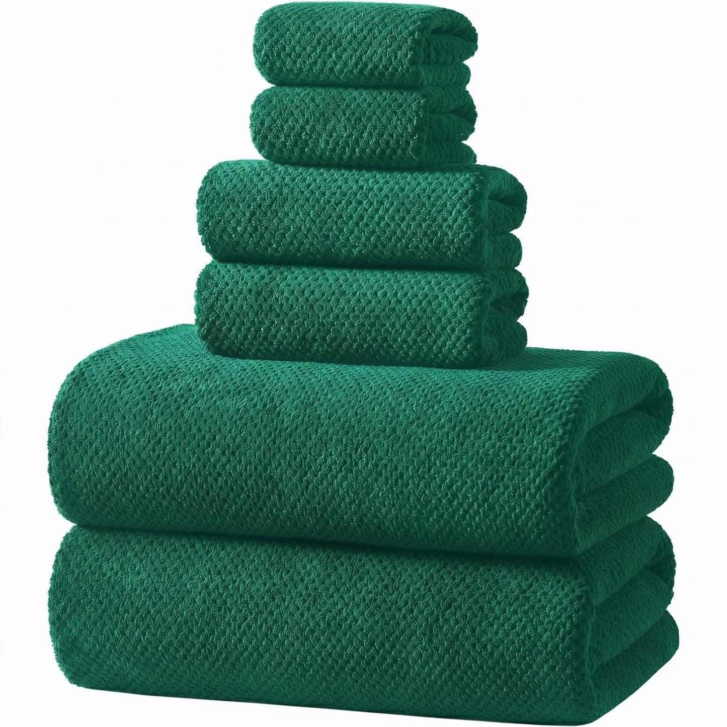 REDKISS 6-Piece Black Towel Set – Ultra-Soft Microfiber, Quick-Dry, Lint-Free – Bath Towels & Washcloths from Comfy Lifestyle
