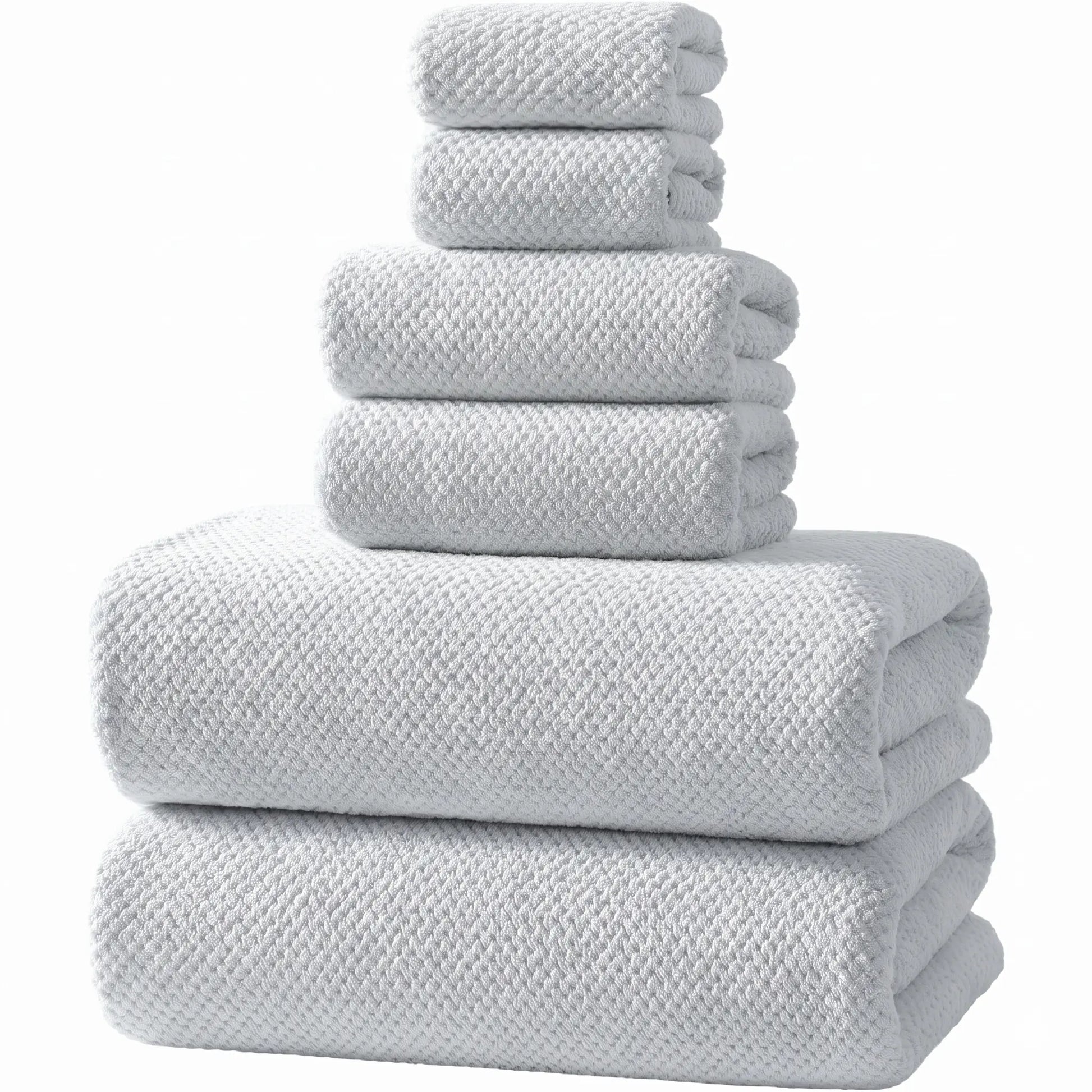 REDKISS 6-Piece Black Towel Set – Ultra-Soft Microfiber, Quick-Dry, Lint-Free – Bath Towels & Washcloths from Comfy Lifestyle