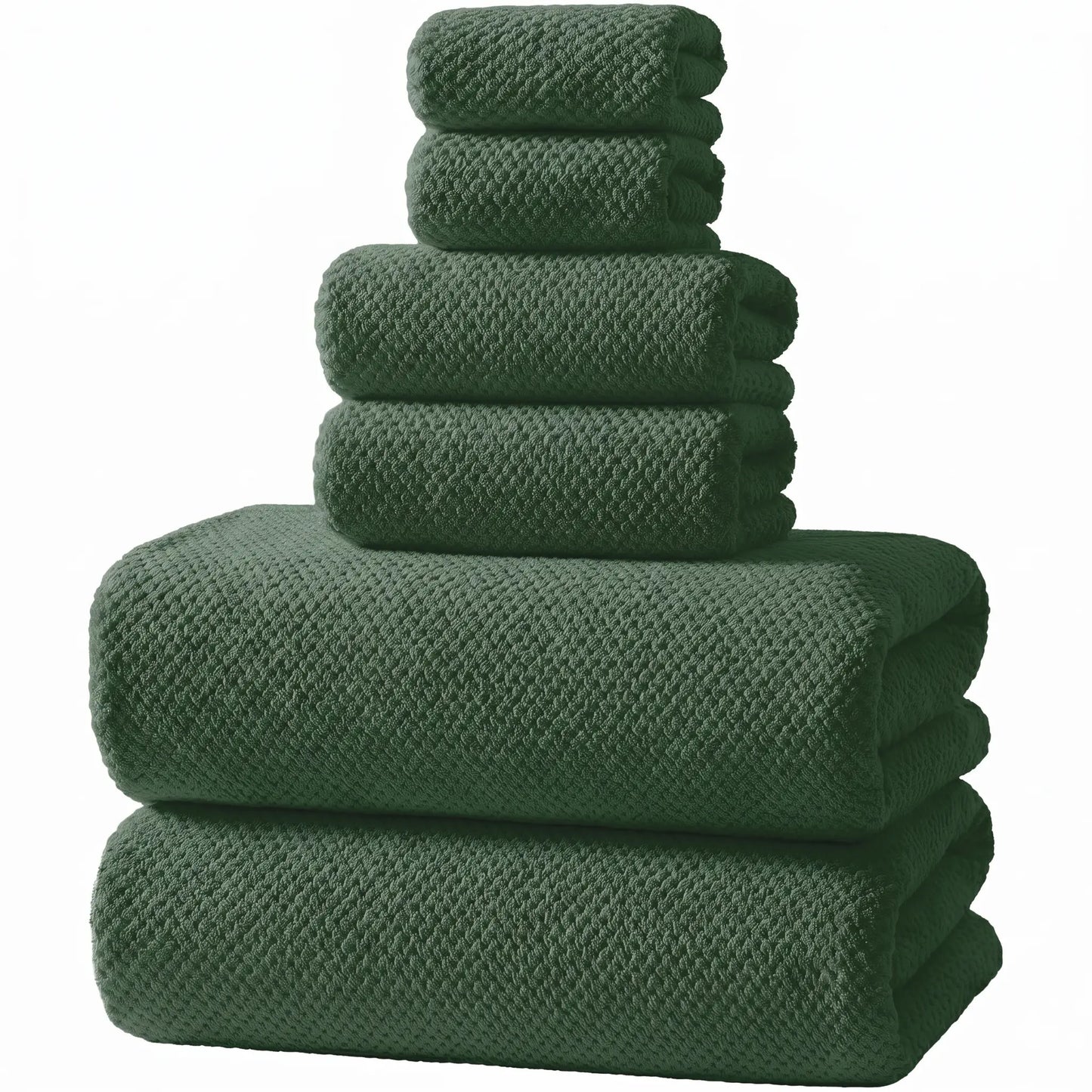 REDKISS 6-Piece Black Towel Set – Ultra-Soft Microfiber, Quick-Dry, Lint-Free – Bath Towels & Washcloths from Comfy Lifestyle