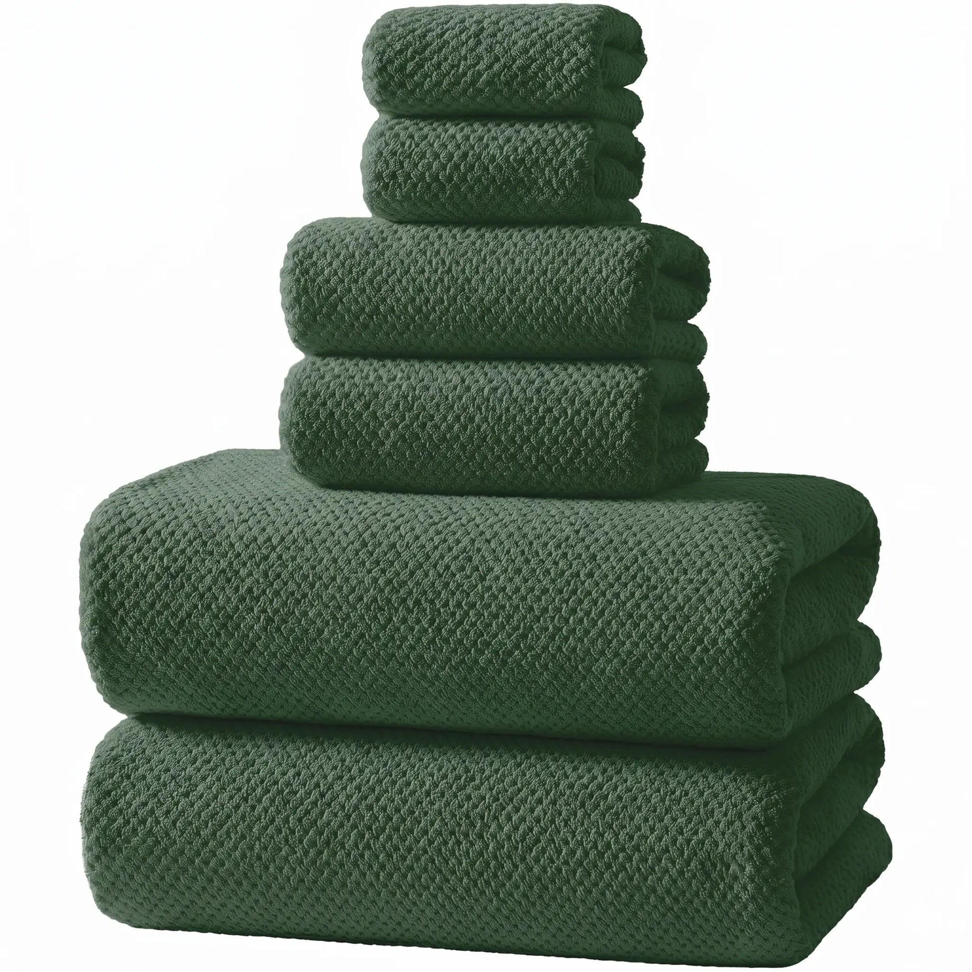 REDKISS 6-Piece Black Towel Set – Ultra-Soft Microfiber, Quick-Dry, Lint-Free – Bath Towels & Washcloths from Comfy Lifestyle