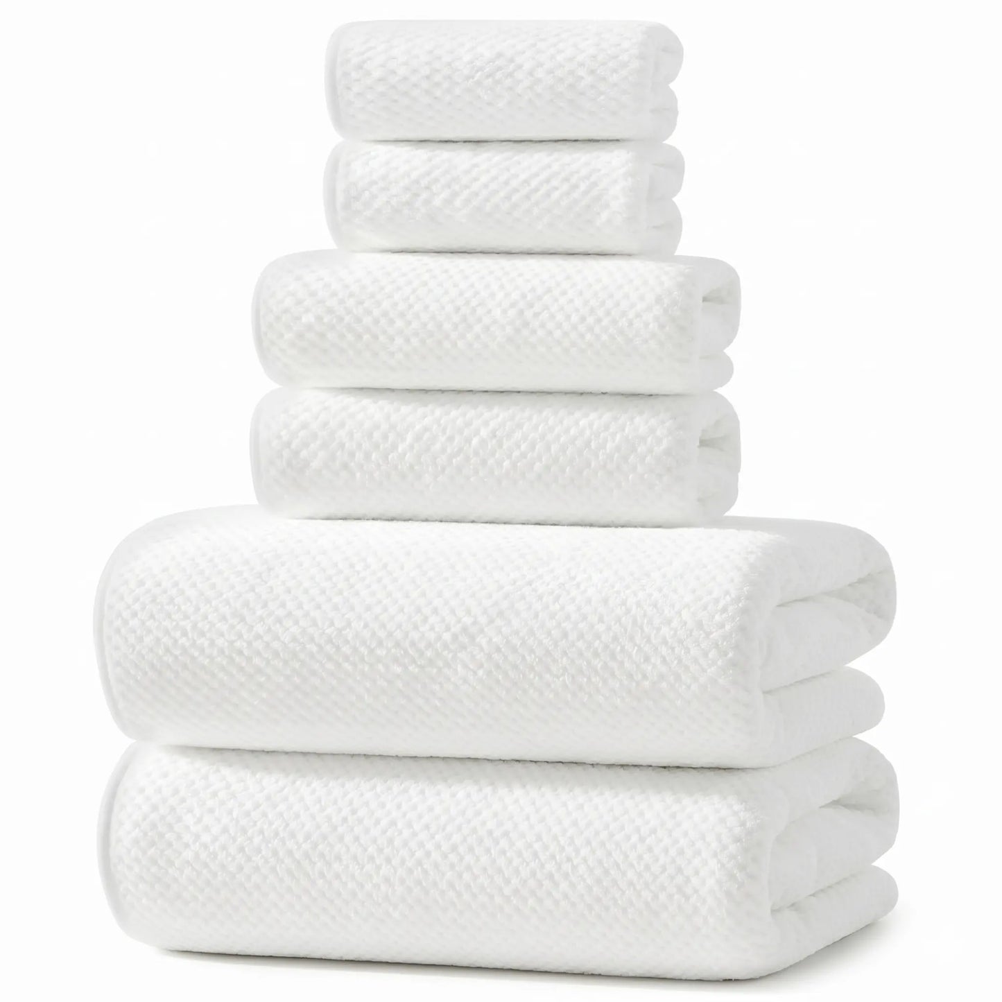 REDKISS 6-Piece Black Towel Set – Ultra-Soft Microfiber, Quick-Dry, Lint-Free – Bath Towels & Washcloths from Comfy Lifestyle
